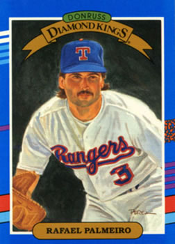 #19 Rafael Palmeiro - Texas Rangers - 1991 Donruss Baseball