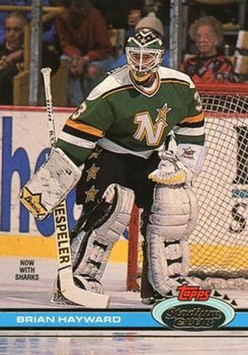 #19 Brian Hayward - San Jose Sharks - 1991-92 Stadium Club Hockey