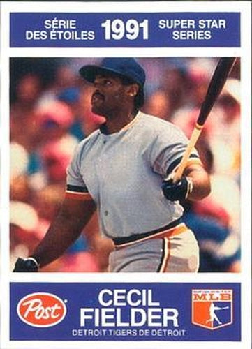 #19 Cecil Fielder - Detroit Tigers - 1991 Post Canada Super Star Series Baseball