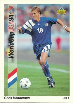 #19 Chris Henderson - USA - 1993 Upper Deck World Cup Preview English/Spanish Soccer