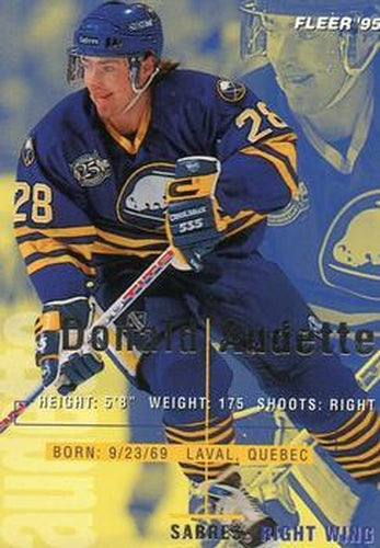 #19 Donald Audette - Buffalo Sabres - 1994-95 Fleer Hockey