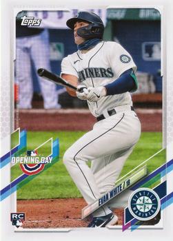 #19 Evan White - Seattle Mariners - 2021 Topps Opening Day Baseball