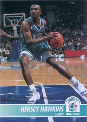 #19 Hersey Hawkins - Charlotte Hornets - 1994-95 Hoops Basketball