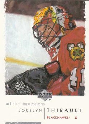 #19 Jocelyn Thibault - Chicago Blackhawks - 2002-03 UD Artistic Impressions Hockey
