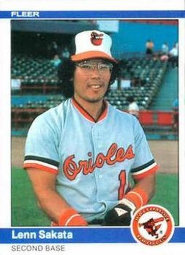 #19 Lenn Sakata - Baltimore Orioles - 1984 Fleer Baseball