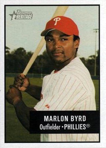 #19 Marlon Byrd - Philadelphia Phillies - 2003 Bowman Heritage Baseball