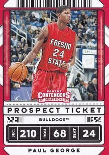 #19 Paul George - Fresno State Bulldogs - 2020 Panini Contenders Draft Picks Basketball
