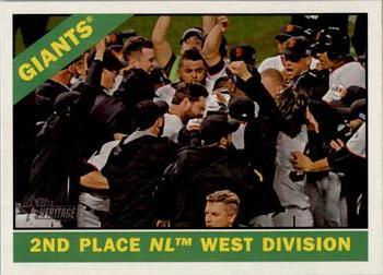 #19 2nd Place NL West Division San Francisco Giants - San Francisco Giants - 2015 Topps Heritage Baseball
