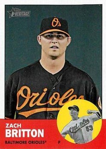 #19 Zach Britton - Baltimore Orioles - 2012 Topps Heritage Baseball