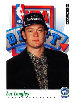#519 Luc Longley - Minnesota Timberwolves - 1991-92 SkyBox Basketball