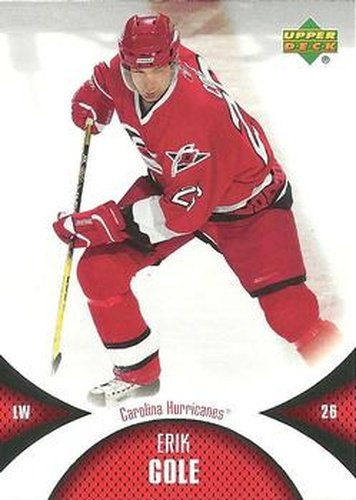 #19 Erik Cole - Carolina Hurricanes - 2006-07 Upper Deck Mini Jersey Hockey