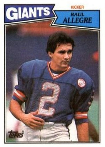 #19 Raul Allegre - New York Giants - 1987 Topps Football