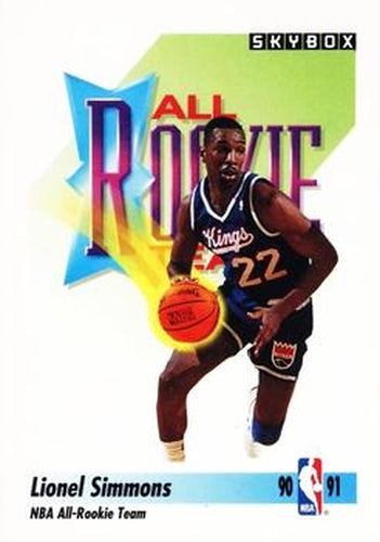 #319 Lionel Simmons - Sacramento Kings - 1991-92 SkyBox Basketball