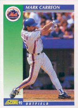#19 Mark Carreon - New York Mets - 1992 Score Baseball