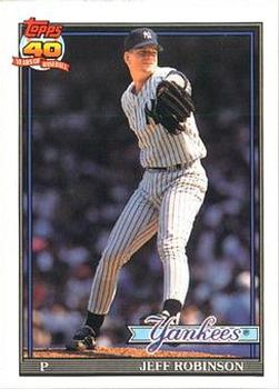 #19 Jeff Robinson - New York Yankees - 1991 O-Pee-Chee Baseball