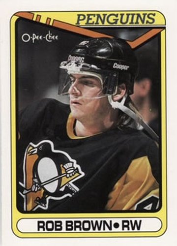 #19 Rob Brown - Pittsburgh Penguins - 1990-91 O-Pee-Chee Hockey
