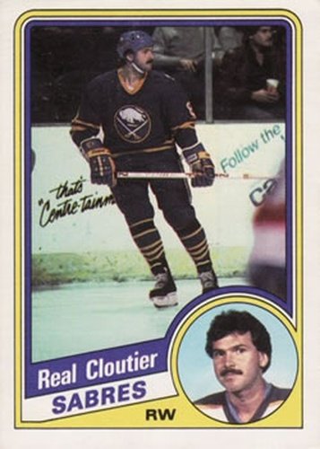 #19 Real Cloutier - Buffalo Sabres - 1984-85 O-Pee-Chee Hockey