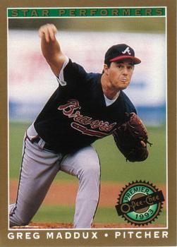 #19 Greg Maddux - Atlanta Braves - 1993 O-Pee-Chee Premier Baseball - Star Performers