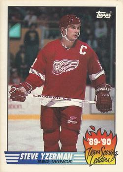 #19 Steve Yzerman - Detroit Red Wings - 1990-91 Topps Hockey - Team Scoring Leaders