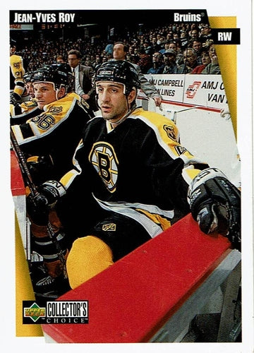 #19 Jean-Yves Roy - Boston Bruins - 1997-98 Collector's Choice Hockey