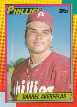 #1T Darrel Akerfelds - Philadelphia Phillies - 1990 Topps Traded Baseball