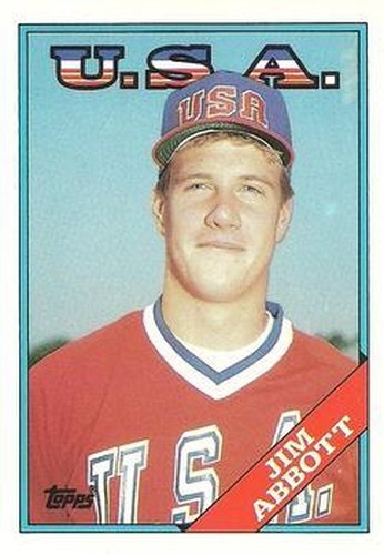 #1T Jim Abbott - USA - 1988 Topps Traded Baseball