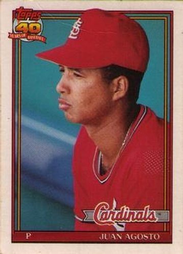 #1T Juan Agosto - St. Louis Cardinals - 1991 Topps Traded Baseball