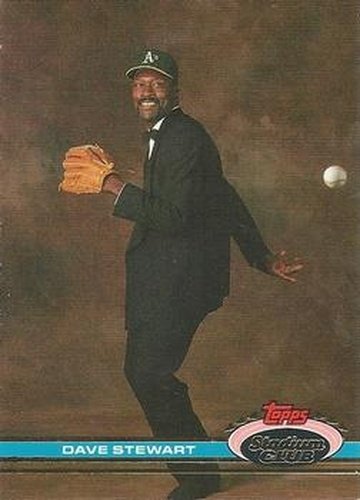 #1 Dave Stewart - Oakland Athletics - 1991 Stadium Club Baseball