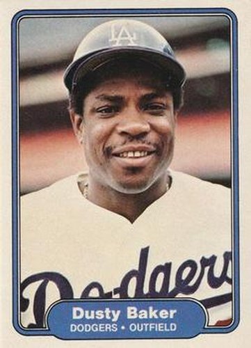 #1 Dusty Baker - Los Angeles Dodgers - 1982 Fleer Baseball