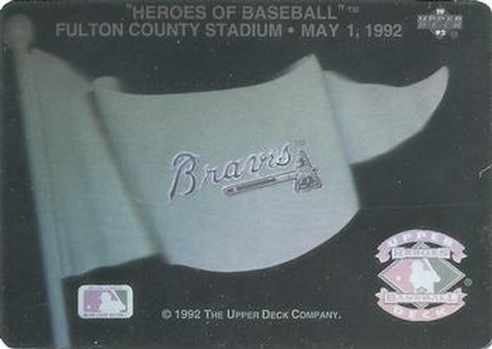 #NNO Atlanta Braves - Atlanta Braves - 1992 Upper Deck Baseball - Heroes of Baseball Pennant Holograms