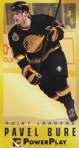 #1 Pavel Bure - Vancouver Canucks - 1993-94 Fleer PowerPlay Hockey - Point Leaders