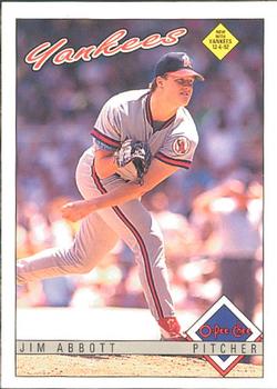 #1 Jim Abbott - New York Yankees - 1993 O-Pee-Chee Baseball