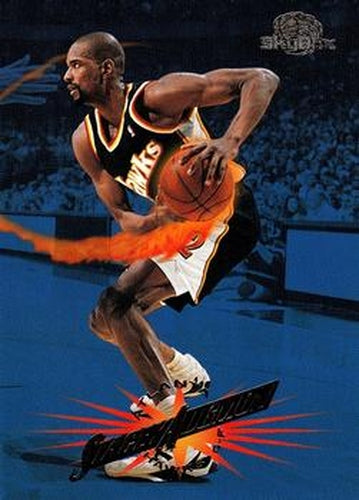 #1 Stacey Augmon - Atlanta Hawks - 1995-96 SkyBox Premium Basketball