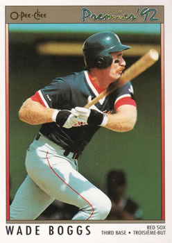 #1 Wade Boggs - Boston Red Sox - 1992 O-Pee-Chee Premier Baseball