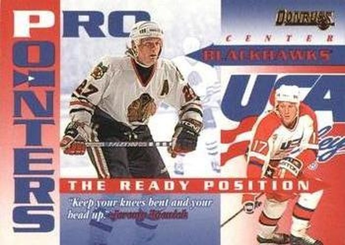 #1 Jeremy Roenick - Chicago Blackhawks / USA - 1995-96 Donruss Hockey - Pro Pointers
