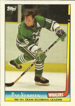 #1 Pat Verbeek - Hartford Whalers - 1991-92 Topps Hockey - Team Scoring Leaders