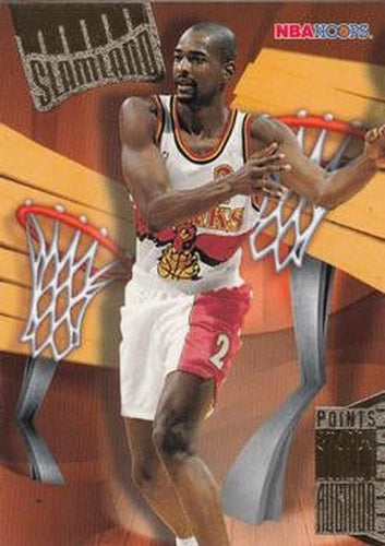#1 Stacey Augmon - Atlanta Hawks - 1995-96 Hoops Basketball - Slamland