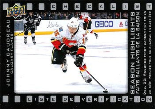 #SH-1 Johnny Gaudreau - Calgary Flames - 2015-16 Upper Deck Tim Hortons Hockey - Season Highlights