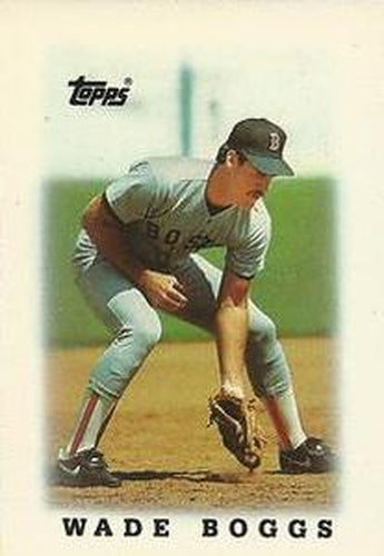 #1 Wade Boggs - Boston Red Sox - 1988 Topps Major League Leaders Minis Baseball