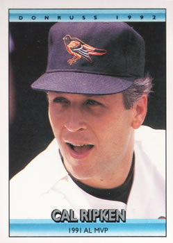 #BC1 Cal Ripken Jr. - Baltimore Orioles - 1992 Donruss Baseball - Bonus Cards