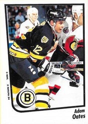 #1 Adam Oates - Boston Bruins - 1994-95 Panini Hockey Stickers