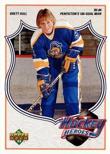 #1 Brett Hull - Penticton Knights - 1991-92 Upper Deck Hockey - Hockey Heroes: Brett Hull