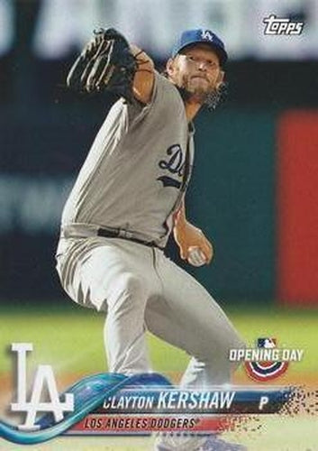 #1 Clayton Kershaw - Los Angeles Dodgers - 2018 Topps Opening Day Baseball