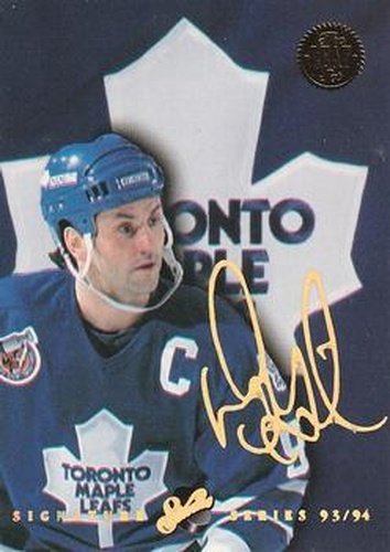 #1 Doug Gilmour - Toronto Maple Leafs - 1993-94 Leaf - Studio Signature Series Hockey