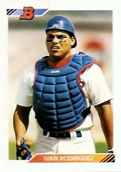 #1 Ivan Rodriguez - Texas Rangers - 1992 Bowman Baseball