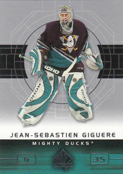 #1 Jean-Sebastien Giguere - Anaheim Mighty Ducks - 2002-03 SP Authentic Hockey