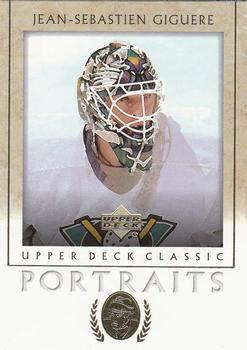 #1 Jean-Sebastien Giguere - Anaheim Mighty Ducks - 2002-03 Upper Deck Classic Portraits Hockey