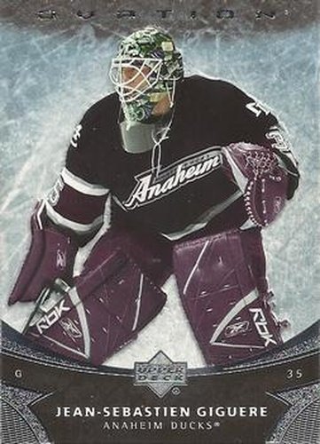 #1 Jean-Sebastien Giguere - Anaheim Ducks - 2006-07 Upper Deck Ovation Hockey