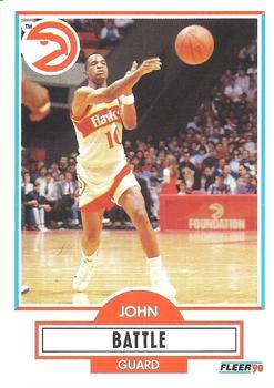 #1 John Battle - Atlanta Hawks - 1990-91 Fleer Basketball