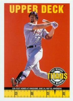 #1 Mark McGwire - St. Louis Cardinals - 1998 Upper Deck - Tape Measure Titans Baseball